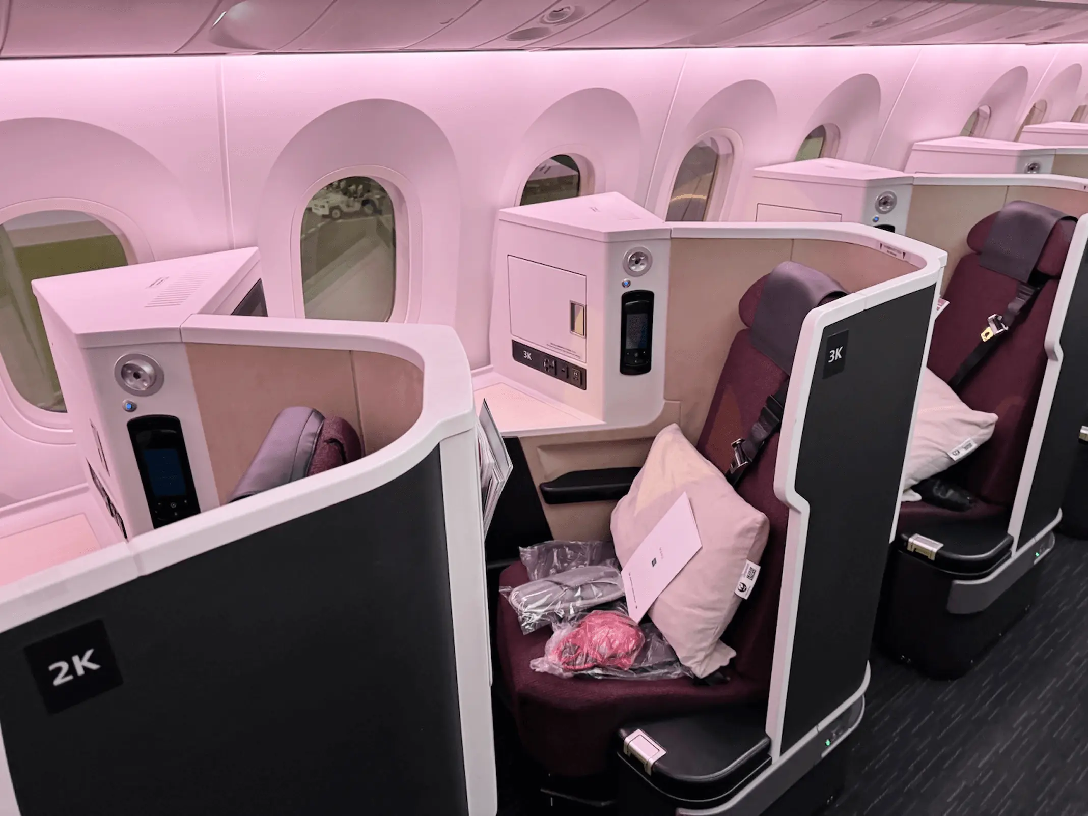 Japan Airlines business class cabin